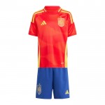Günstige Fußballtrikots Spanien Kinder Heimtrikot EURO 2024 Kurzarm